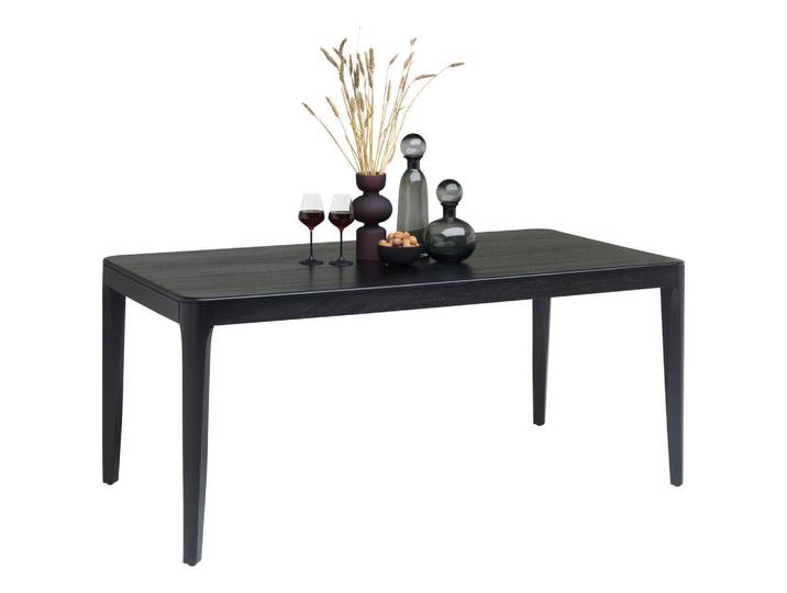 Ambia Home Esstisch, Schwarz, Holz, Mangoholz, massiv, rechteckig, konisch, 90x76x180 cm, Esszimmer, Tische, Esstische