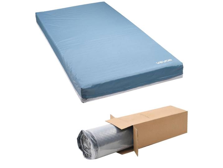 Matelas de soins VEVOR\, capacité de charge de 204 kg\, matelas en mousse médicale multicouche\, imperméable à l'eau\, pour le traitement des escarres dans les maisons de soins & les soins à domicile\, 2030x914x153 mm