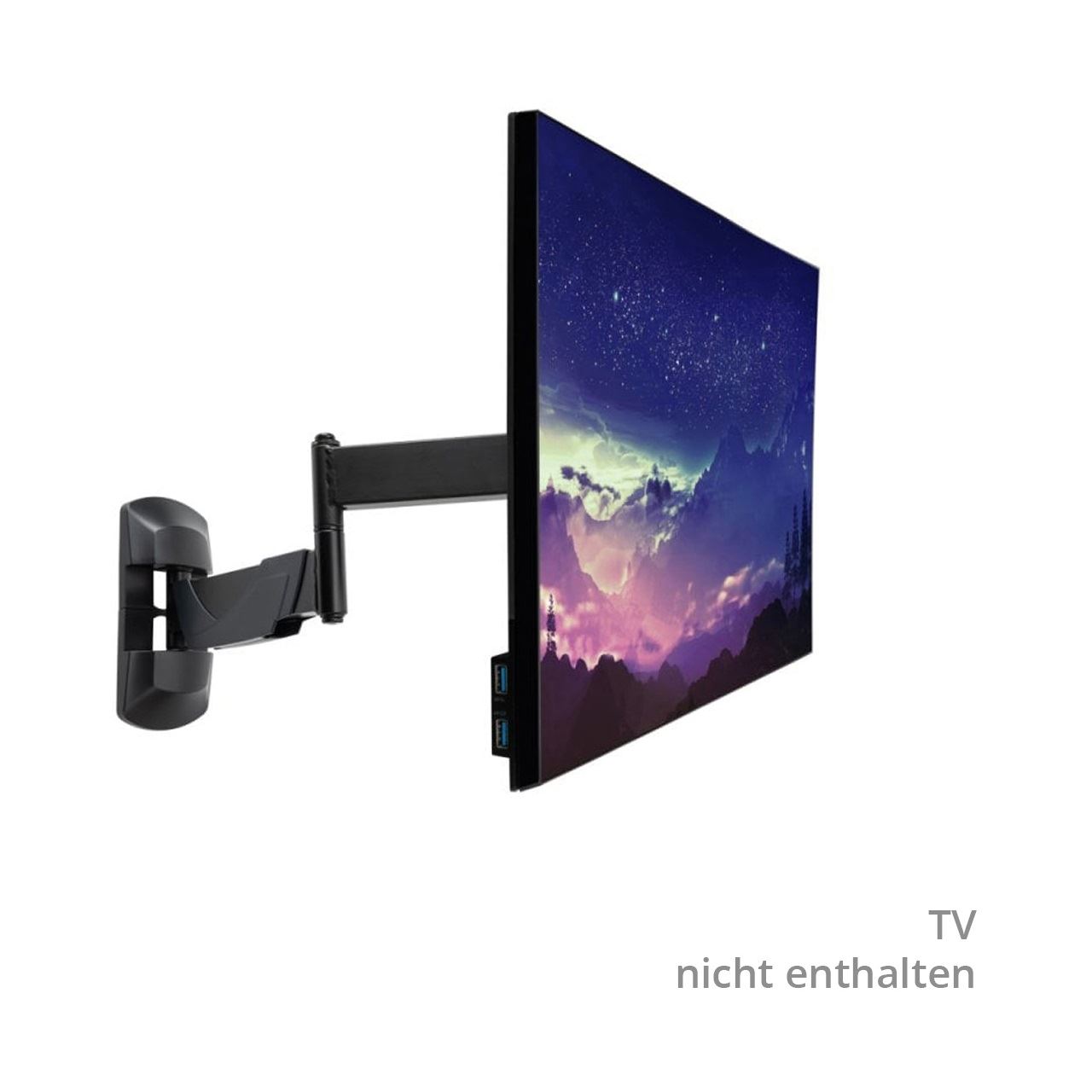 Lindy Verstellbare Display-Wandhalterung (schwarz, für Monitore bis 66 cm (26"))