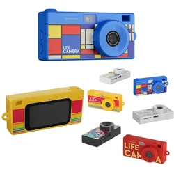 Xrec Mini Aparat Kamera Retro Video 2k + Wisiorek Breloczek / X9 / Niebieski, Kamera, Blau