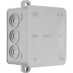 REV-Ritter Abzweigdose 0518429777, IP54 für außen, 75 x 75 mm, grau, aus Kunststoff, für Aufputz, 10 Stück