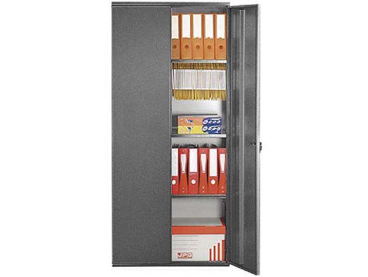Armoire métal Starting portes battantes H.180 x L. 80 cm - Corps Anthracite - Portes Anthracite