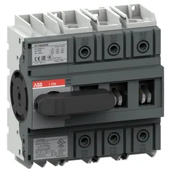 ABB OT160G03K Lasttrennschalter 3-polig 160 A, mit schwarzem Knebelgriff Trägerplatten- und DIN-Schienenmontage 1SCA138208R1001