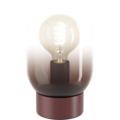 EGLO LED Tischleuchte "LEQUILE", braun (bordeaux), 1, Ø 15cm H: 25,7cm, 1 Stk., Leuchten, Tischleuchte, Lampe, Schlafzimmer, orange H:25,7 Ø 15 cm, LED Tischleuchte