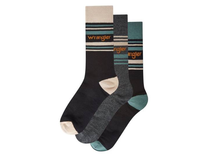 Wrangler WRA sokken geschenkdoos Sven zwart/antraciet gemêleerd 38-42