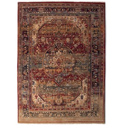 Wollteppich THEKO "Saharna 7518", rot, B:60cm H:12mm L:90cm, Wolle, Teppiche, reine Wolle, Orient-Optik, mit Fransen