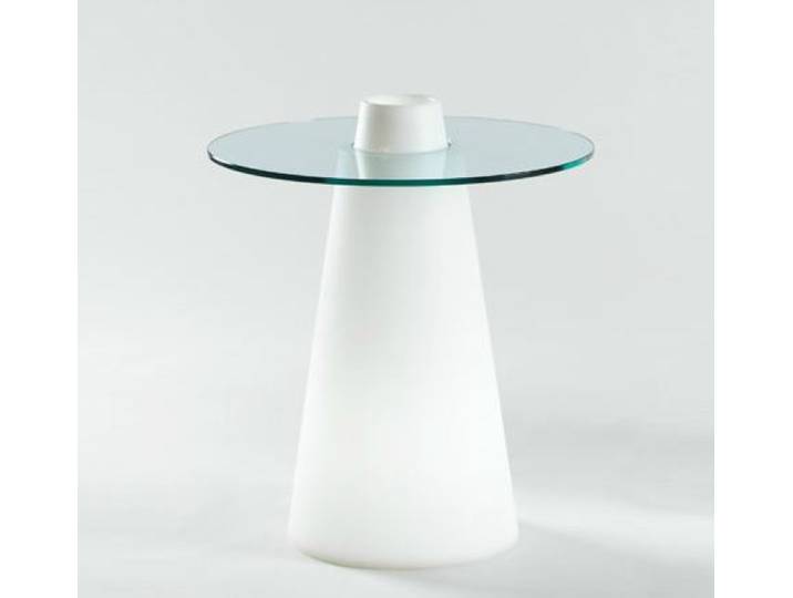 SLIDE table basse lumineuse PEAK (Ø 80 h 80 cm - Polyéthylène)