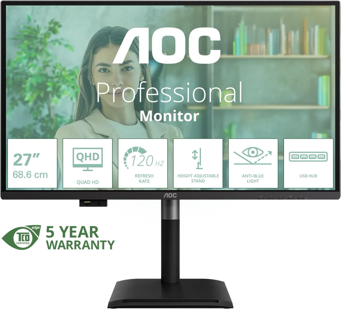 AOC Q27P4U 27 Zoll WQHD IPS Panel 16:9 120 Hz Monitor