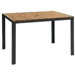 Bolero Rechteckiger Stahl- Und Akazienholztisch 120X80Cm
