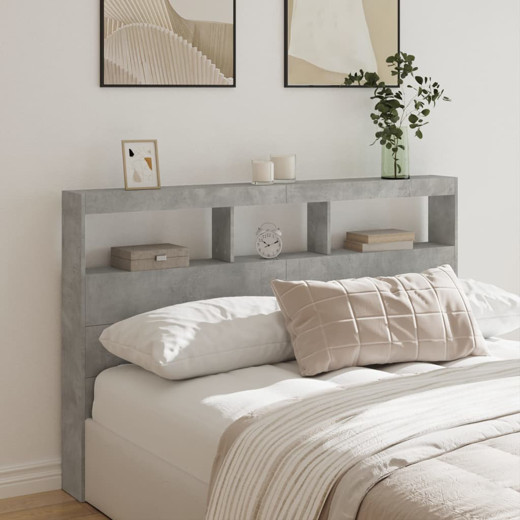 Metro Cedria Headboard Concrete Grey Kingsize - 160 x 200 cm