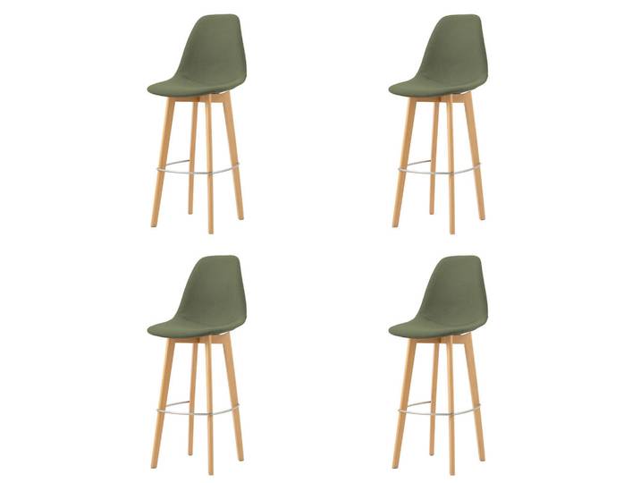 Mid.you Barhocker-Set, Grün, Holz, Metall, Birke, 47x119x53 cm, Europäischer Sicherheitsstandard, Esszimmer, Barmöbel, Barhocker