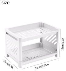 Inspire Essentials Multi Tier Desktop Storage Rack Bathroom And Vanity Organizer a