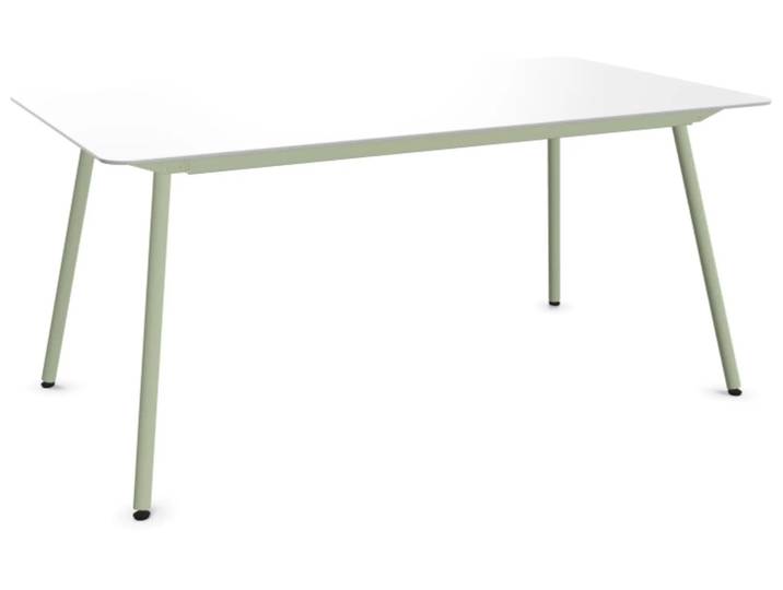 Glasfaser-Tisch Locarno Edge von Schaffner / Farbe: Weiss / Grösse: 160 x 90 cm