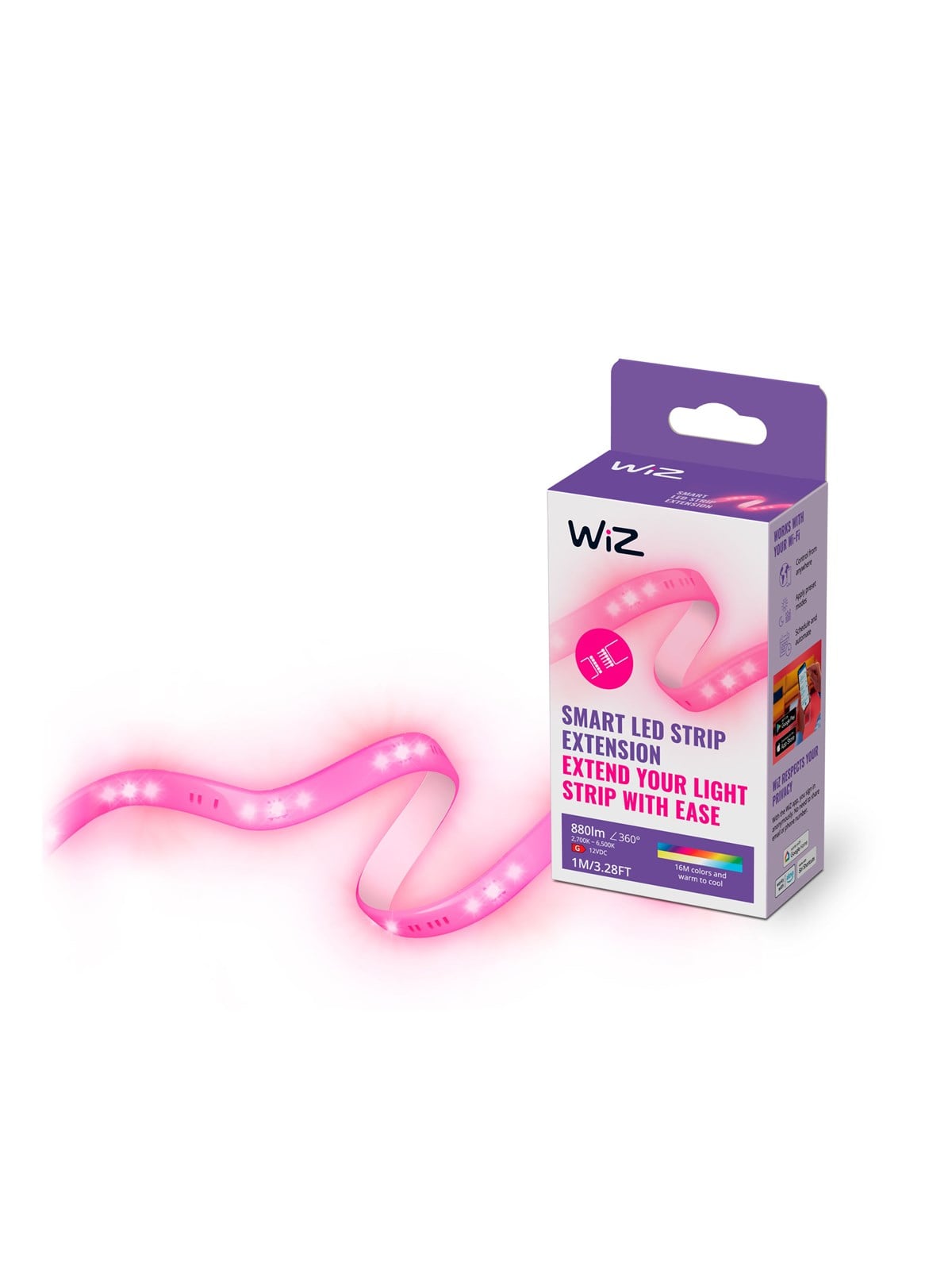 WiZ Smart LED Light Strip Extension 1 m Tunable White & RGB