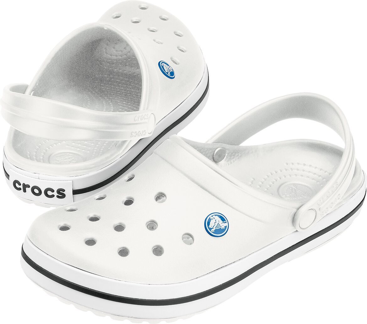 Clog CROCS "Freizeitschuhe", Gr. 37, weiß, Obermaterial: 100% Sonstiges Material (Ananasfaser) AM_PF ., Schuhe Clog