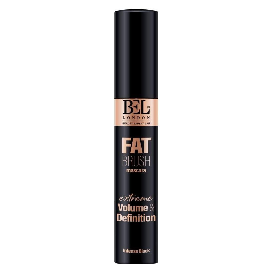 BEL London Fat Brush Volumizing and Lengthening Mascara - Black for Defined, Thick, and Curled Lashes - Premium (Intense Black, Intensives Schwarz) (34402980)