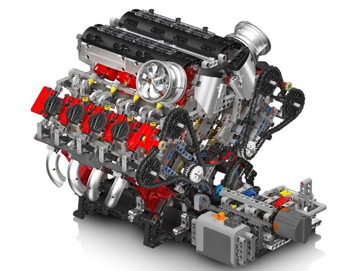 Mould King 10130 F488 V8 Engine Konstruktions-Spielset, (2718 St)