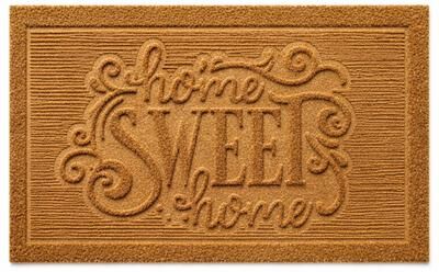 "Gardenised Heavy Duty Coco Coir Doormat Non Slip PVC Baking Embossed Welcome Design Natural Coconut Fiber Floor Mat 18x30"""