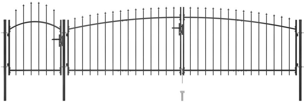 Dakota Fields Papaleo 150 cm H x 500 cm W Gate Fencing Black 150cm H x 500cm W