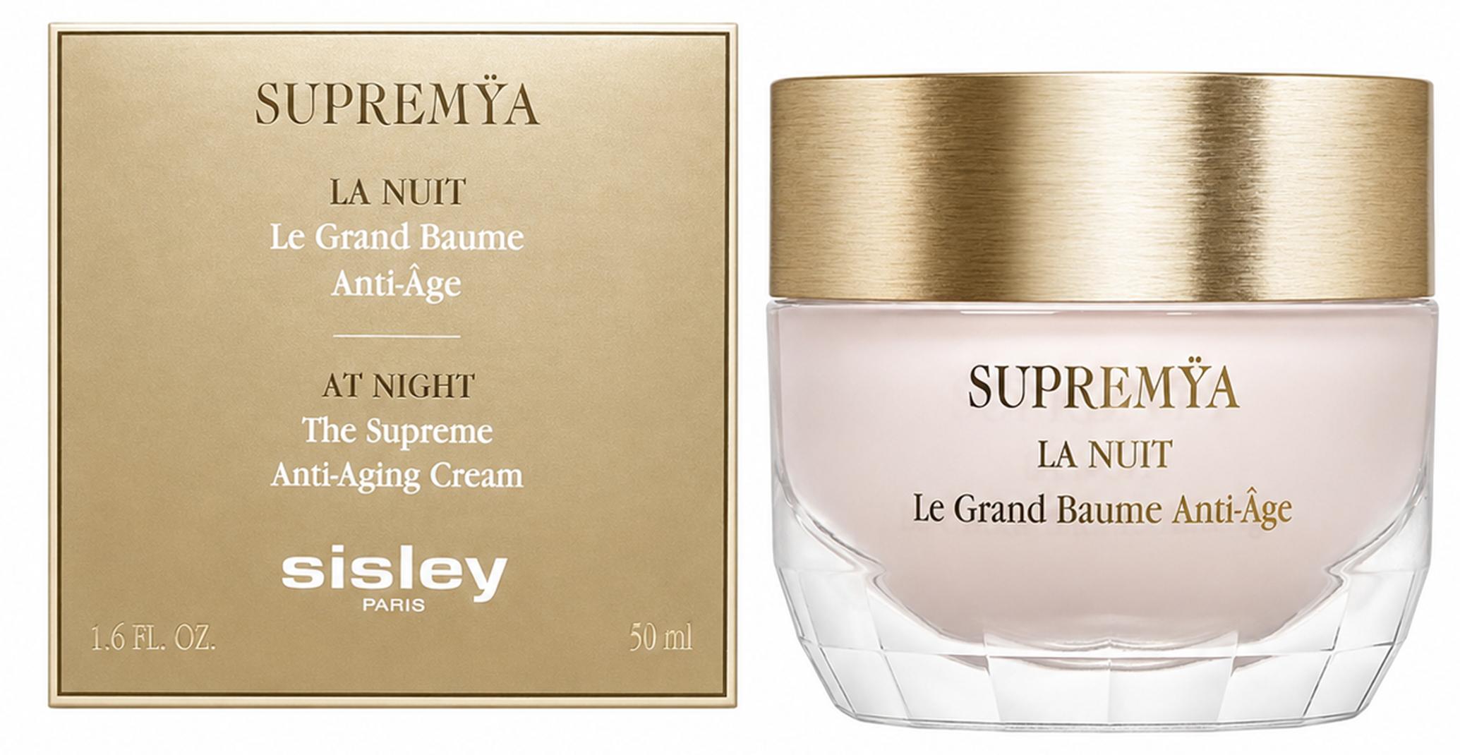 Sisley Supremÿa Baume At Night, Nachtcreme, Frauen, trockene Haut, Sehr trockene Haut, Decollete, Gesicht, Hals/Nacken, Anti-Aging, Feuchtigkeitsspendend, Nährend, Weichmachend, Beruhigend, 50 ml