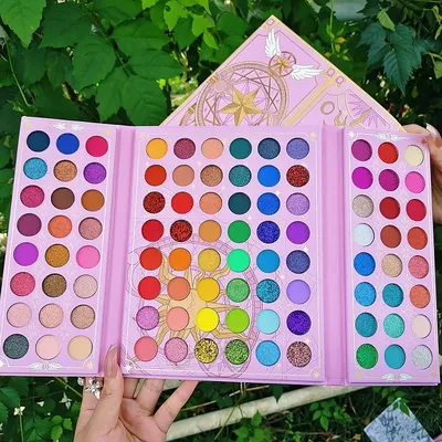 Boutique Eyeshadow Palette Shimmer Matte Sequin Neon Shades, Colorful Stage Beauty Makeup Plate 96 color Tarot