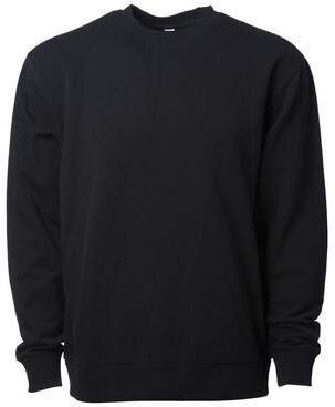 Independent Trading Co. INDLUXCREW Lux Heavyweight Modal Crewneck Sweatshirt in Black size XS