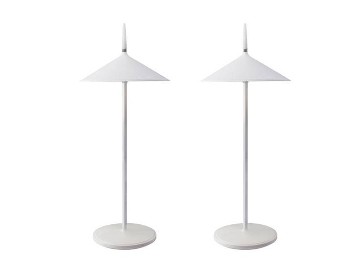 Nettlife LED Tischleuchte Nauser (2er-Set), Weiß, Kunststoff, LED integrated, 15.4x37.6x15.4 cm, Lampen & Leuchten, Innenbeleuchtung, Tischlampen