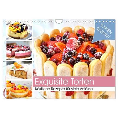 Exquisite Torten. Köstliche Rezepte für viele Anlässe (Wandkalender 2027 DIN A4 quer), CALVENDO Monatskalender