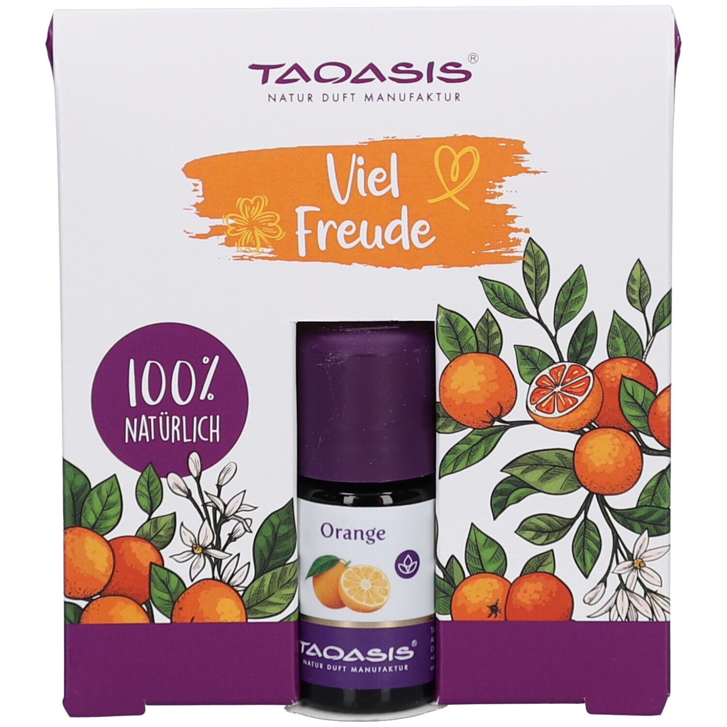 Orange Mini-Duftset mit Holzhänger 1 St