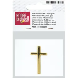 6x Knorr Prandell Wachs-Kreuz 40x22mm gold