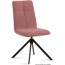 ESSZIMMERSTUHL drehbar (8er-Set) Debbie 47x92x60 Schwarz/Rosewood