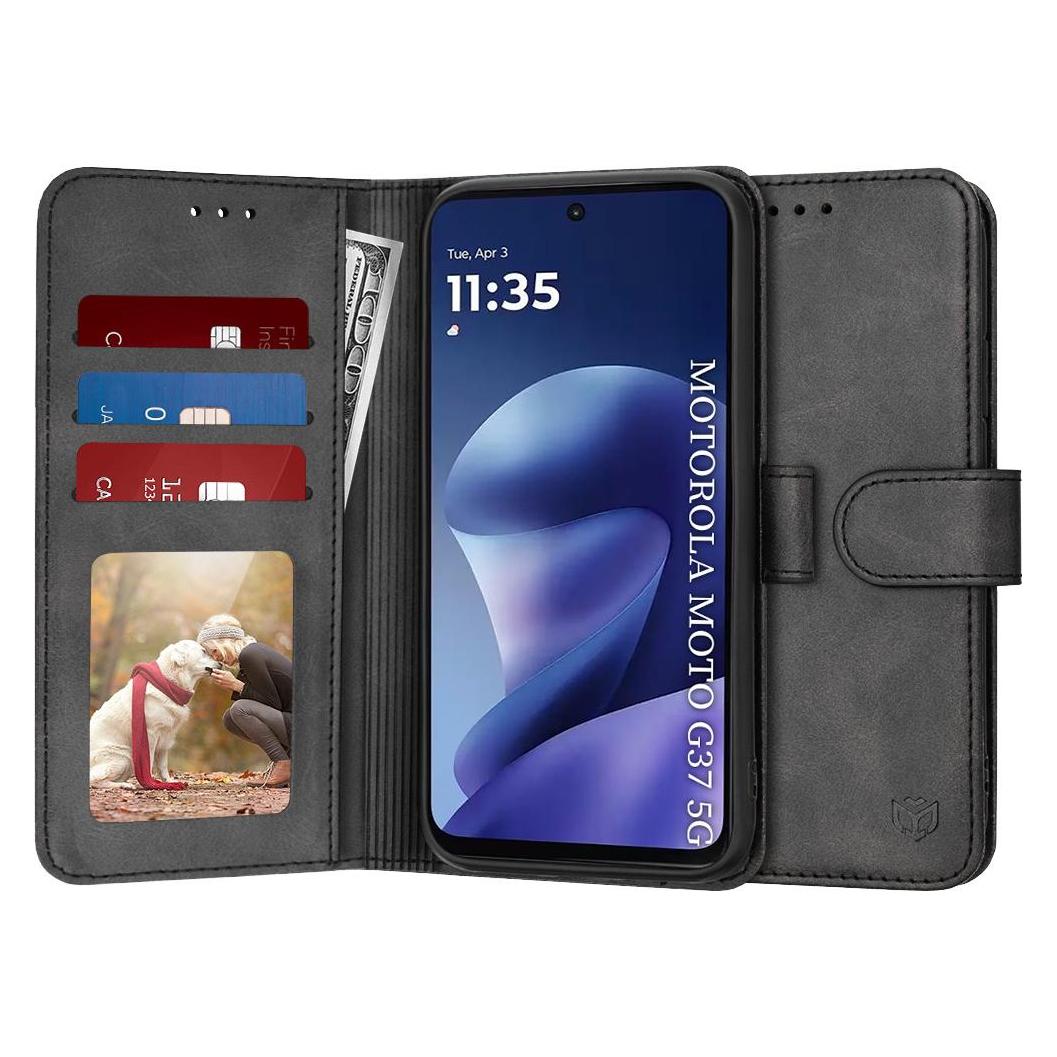 Techsuit - Diary Book - Motorola Moto G37 / G37 Power / G47 - Black (Motorola Moto G37 Power) (70188408)