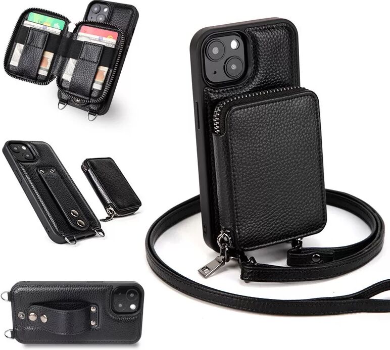 INF Étui portefeuille détachable pour iPhone avec bandoulière iPhone 15 Pro