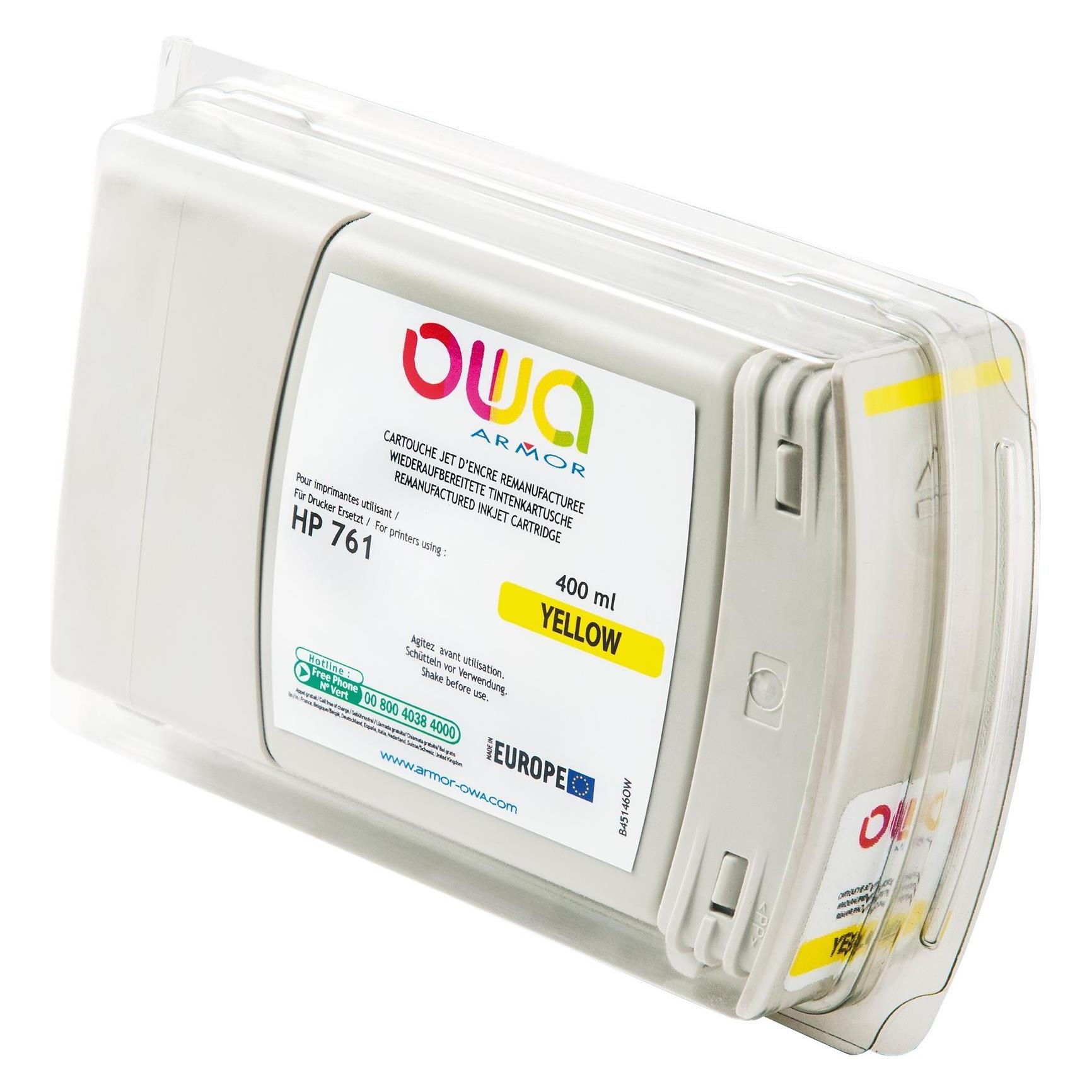 Armor OWA OWA - 400 ml - Gelb  - wiederaufbereitet - Tintenpatrone (Alternativ (Y) (B45146OW)