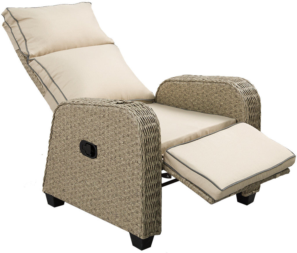Breakwater Bay Essence Recliner Patio Chair With Cushion Beige