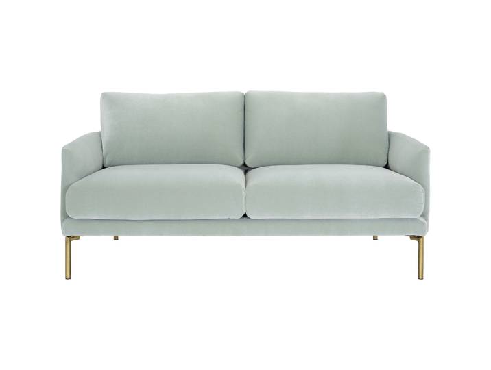 Stilvolles Sofa Nerea Stoff mintgrün B 172 cm T 94 cm - Sofa