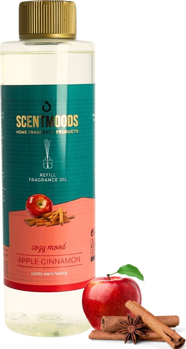 Scentmoods Geurstokjes Navulling Appel Kaneel - 400 ml