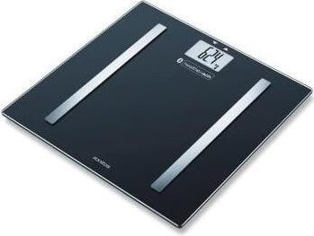 Sanitas SBF 72 elektronische personenweegschaal, zwart/zilver, LCD-display, max. 180 kg