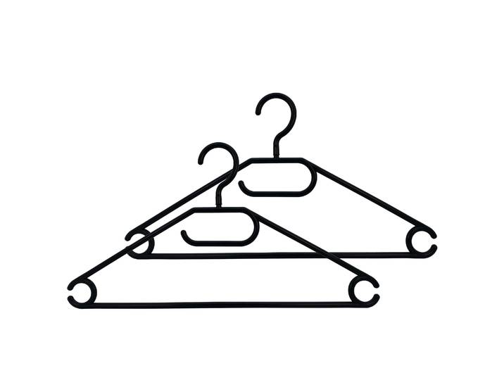 Kleiderbügel schwarz 100er Set