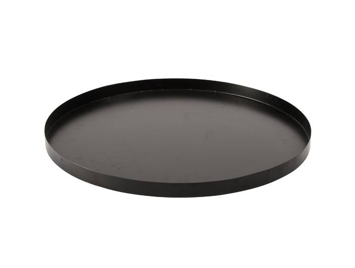 Plateau rond pour cendres - D 59\,5 x H 3\,2 cm - Noir