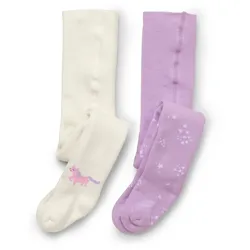 Tchibo - 2 Kinder-Frottee-Strumpfhosen - Baby - Gr. 86/92 - lila