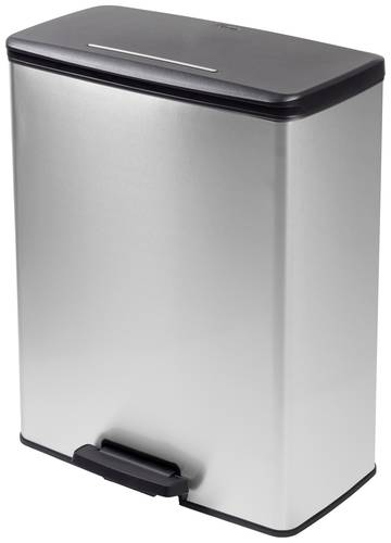 Curver Deco bin slim 254610 Mülleimer 65l (B x H x T) 480 x 615 x 280mm Silber, Schwarz 1St.