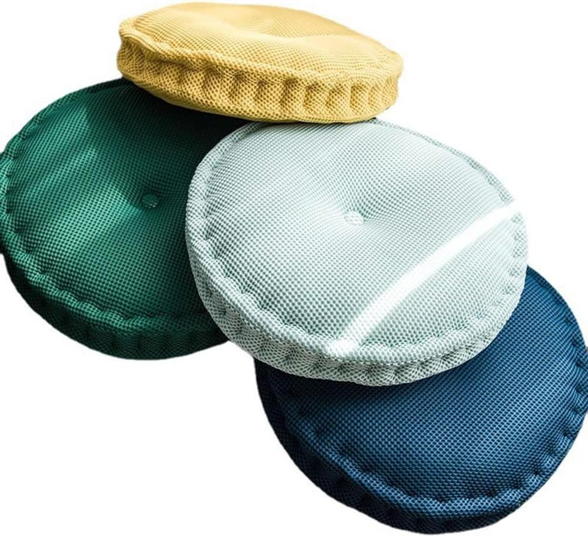 Vloerkussen Rond Groen - Comfortabel Katoenen Stoelkussen Futon - Diameter: 40 cm