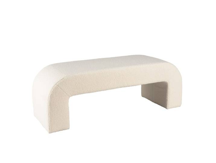 Banc en tissu bouclette écru