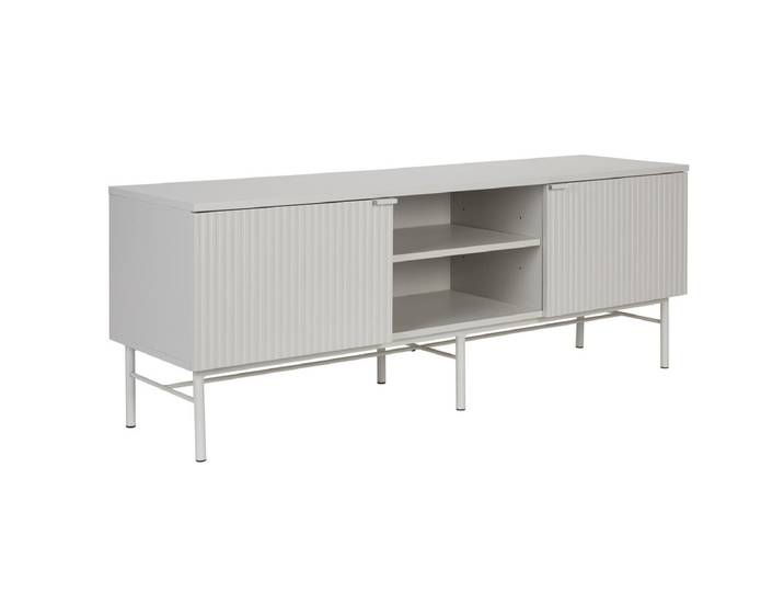 Sideboard Cayo Niedrig – aus MDF in Weiß - Weiß - Luxusbetten24