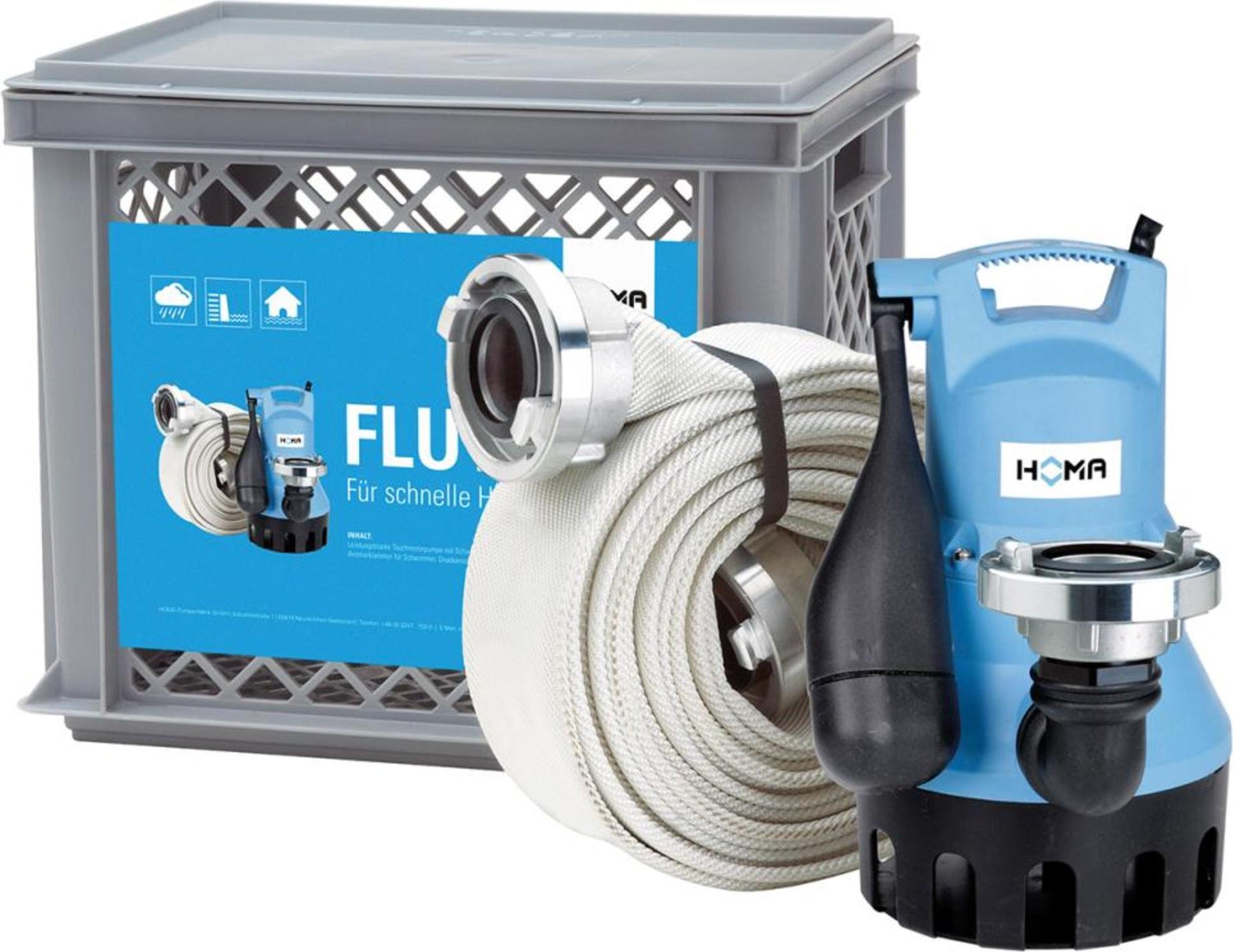 HOMA Flut-Set mit Pumpe C150WA, inkl. Tragebox & Schlauch