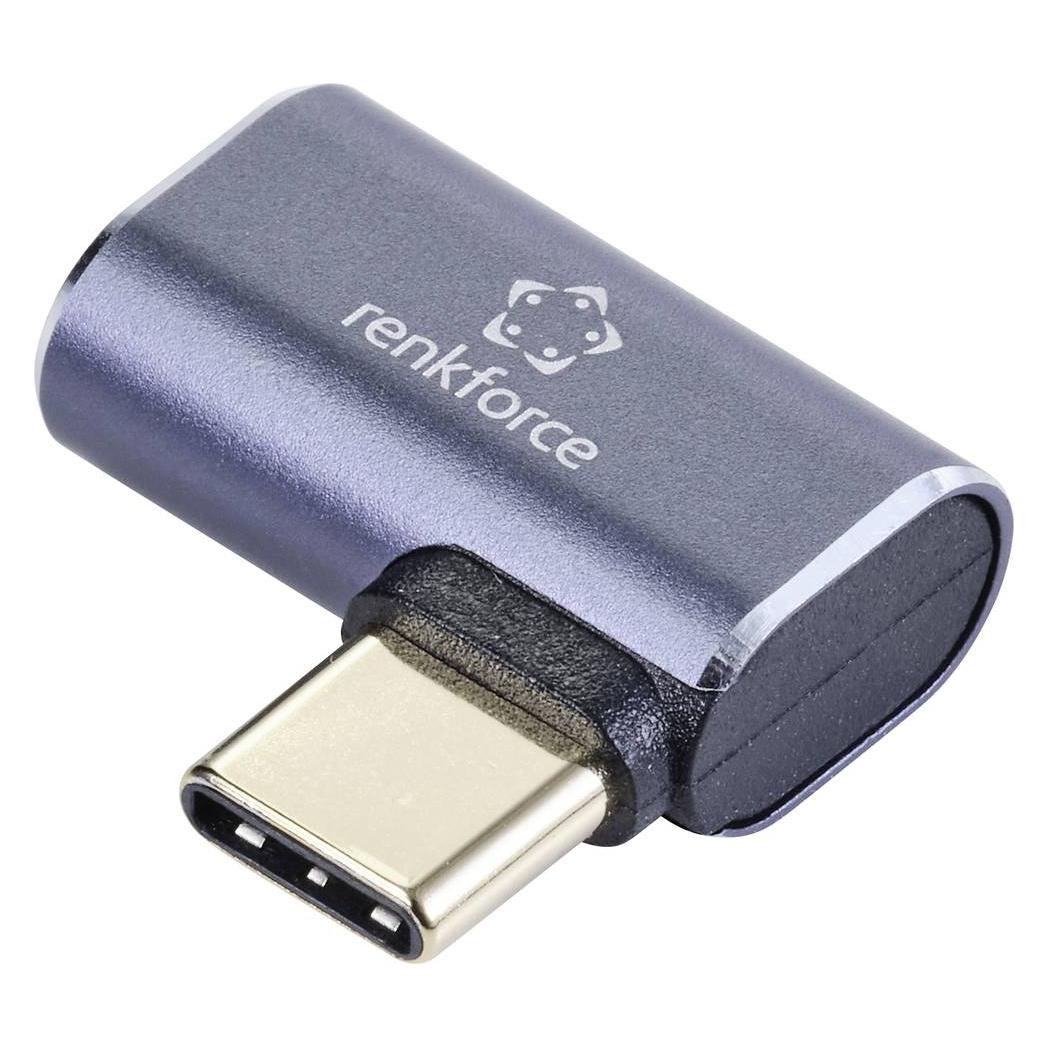 Renkforce USB4 Adapter (1x USB4 Stecker - 1x USB-C Buchse) 40 GBit/s 90° nach (RF-5245272)
