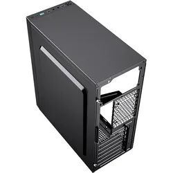 Gembird CCC-FC-M100B Gaming-Computergehäuse Fornax M100B blaue Lüfter (ATX), PC Gehäuse, Schwarz