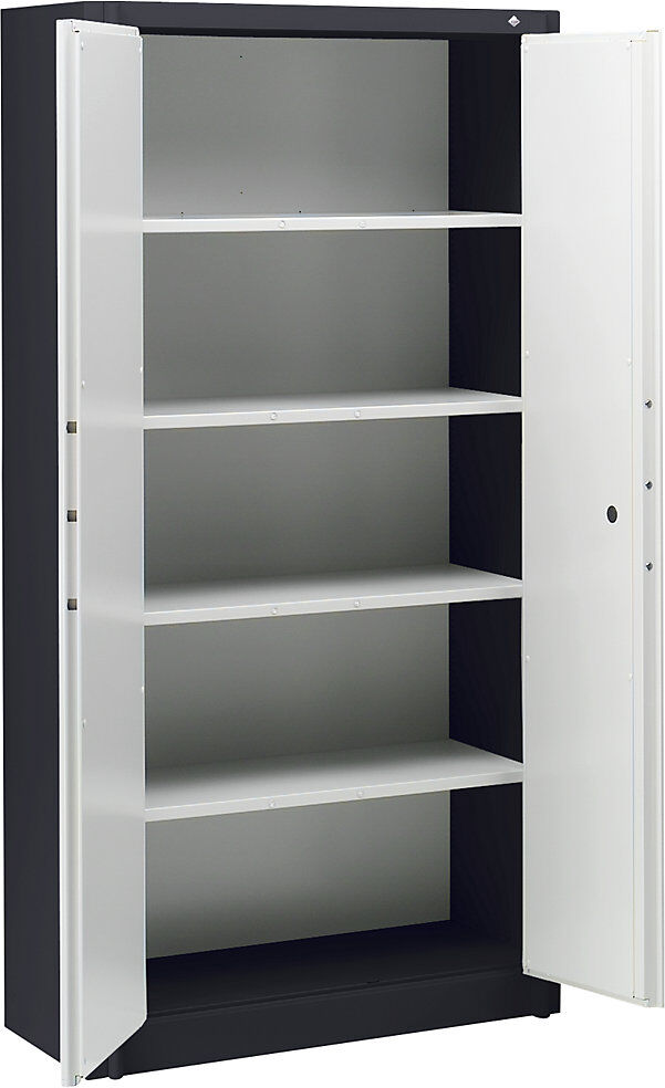 Feuerschutzschrank Certos, Höhe 1950 mm, gemäß DIN 4102, B 930 mm, schwarzgrau/lichtgrau C+P