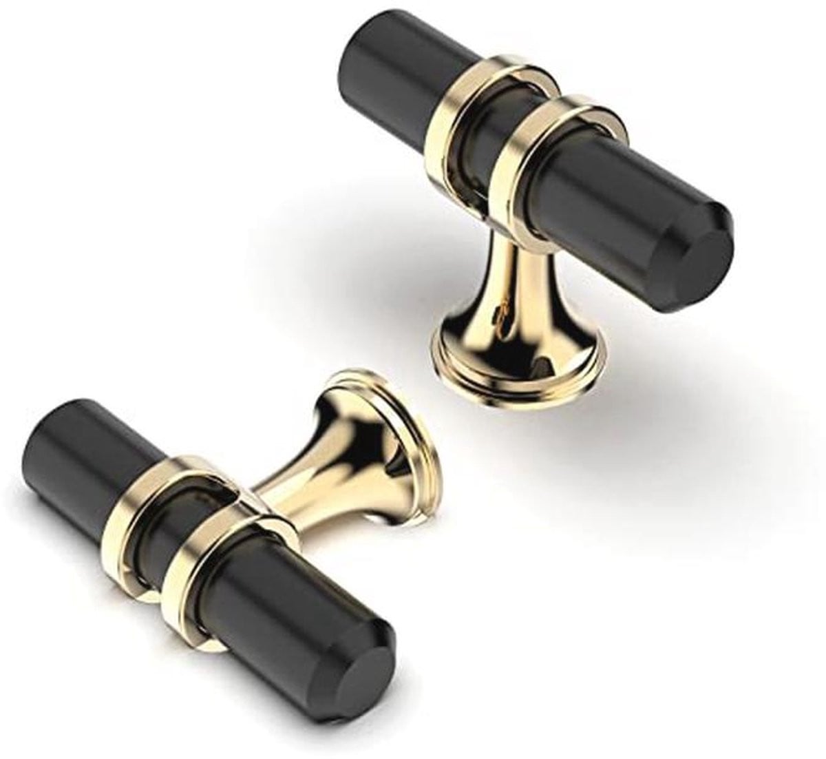 10 stuks Kastknoppen Goud en Zwart voor Keuken en Meubels